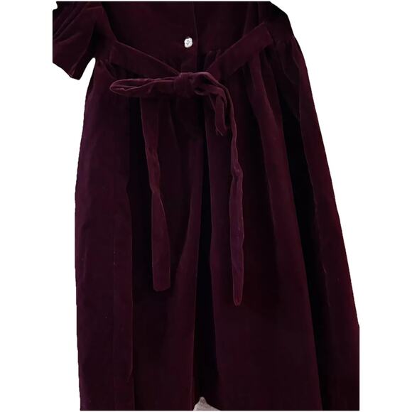 Osh Kosh Vintage Girls Velvet Dress Size 6 Pink Rose Accents Lace Hem 1980s 90’s - Picture 10 of 11